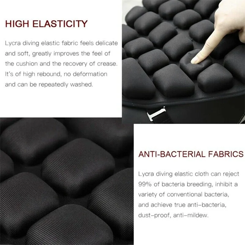 

Motorcycle Seat Cushion Pressure Release Comfortable Seat Cushion Inflatable Air Cushion Cooling Buck Seat Cushion 37.5X36X4CM