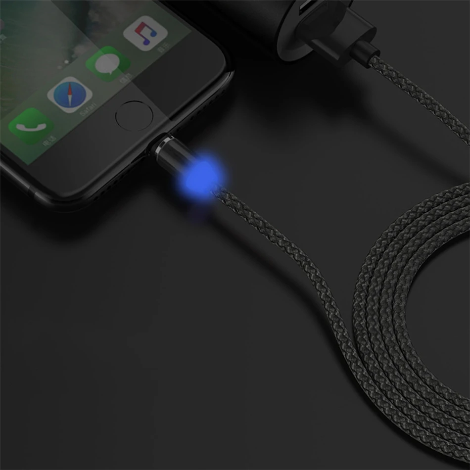 Магнитный usb-кабель для быстрой зарядки, магнитный кабель типа C для зарядки и передачи данных, шнур для мобильного телефона, 1 м, 2 м, кабель Microusb type-C для iPhone
