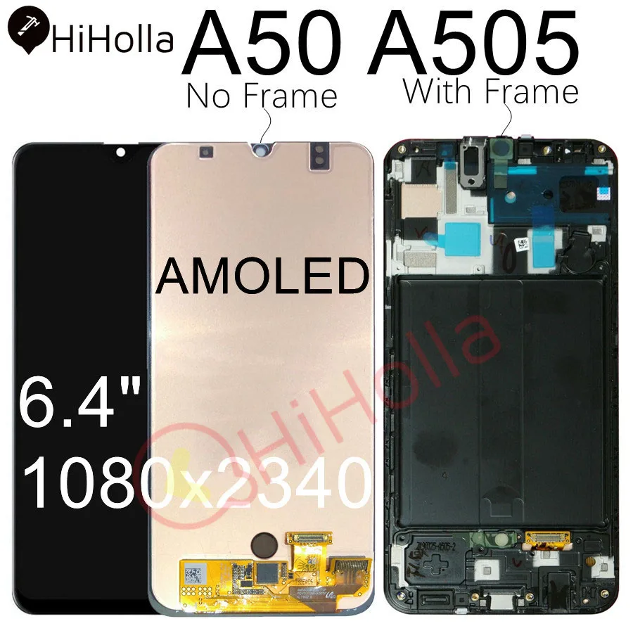 

Original Display for Samsung A50 A505 A505F A505FN/DS LCD Display Touch Screen Digitizer for Samsung Galaxy A50 Lcd with Frame