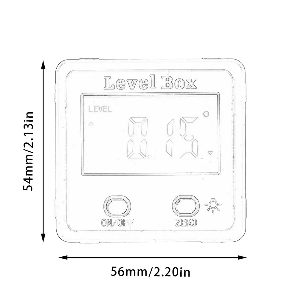 

Precision Digital Protractor Inclinometer Water Proof Level Box Digital Angle Finder Bevel Box With Magnet Base