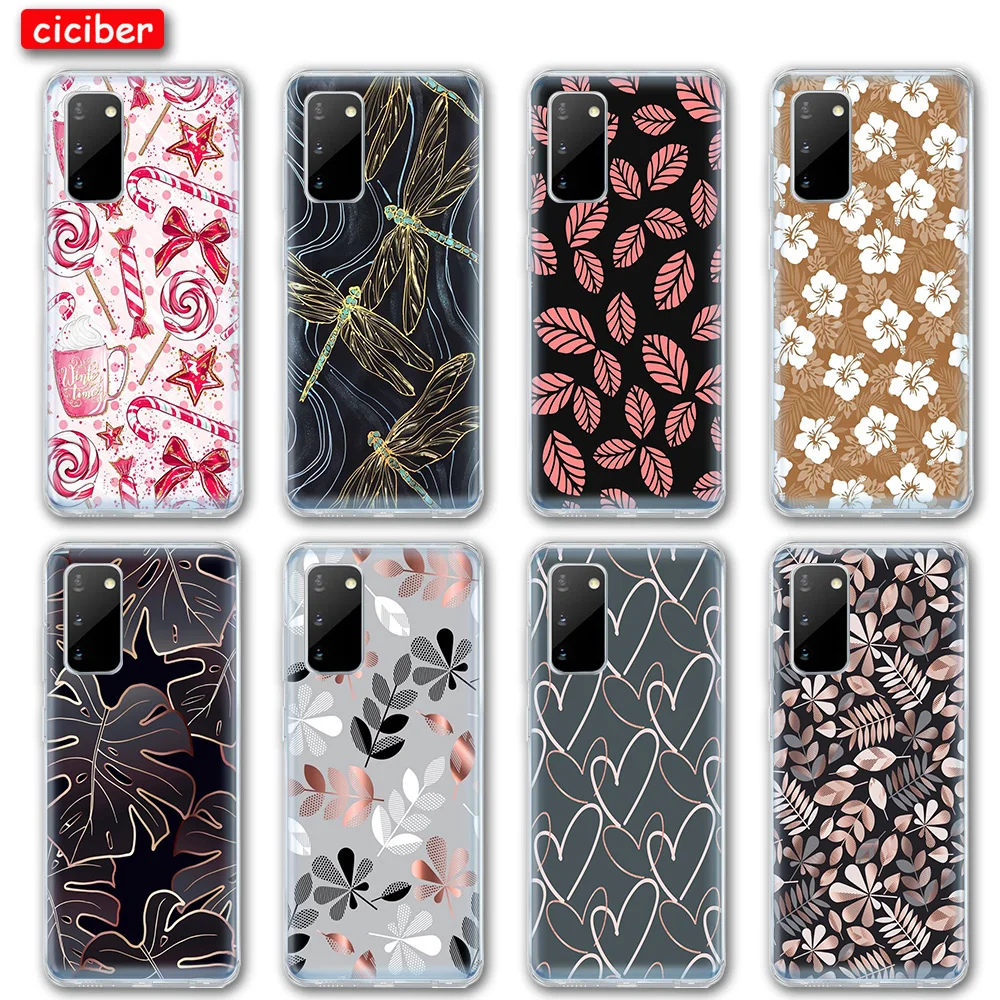 

Gold Leaf Case For Samsung S21 S10 S9 S8 S20 Plus Ultra A50 A51 A71 A70 A21S A72 A52 A12 A02S NOTE 20 10 9 8 Plus Soft TPU Funda