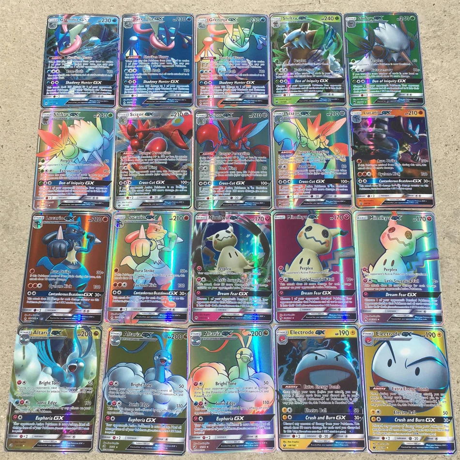 200 шт./компл. GX Pokemon Box TAKARA TOMY 360 шт. боевые игрушки хобби Хобби Коллекционные