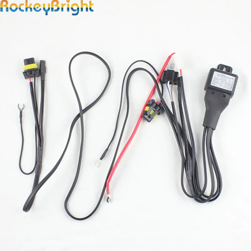 Rockeybright 10X12 В 55 Вт автомобиль H4 9003 фары реле жгута провода контроллер Высокий Низкий HID ксеноновый светильник лампы провода релейный разъем