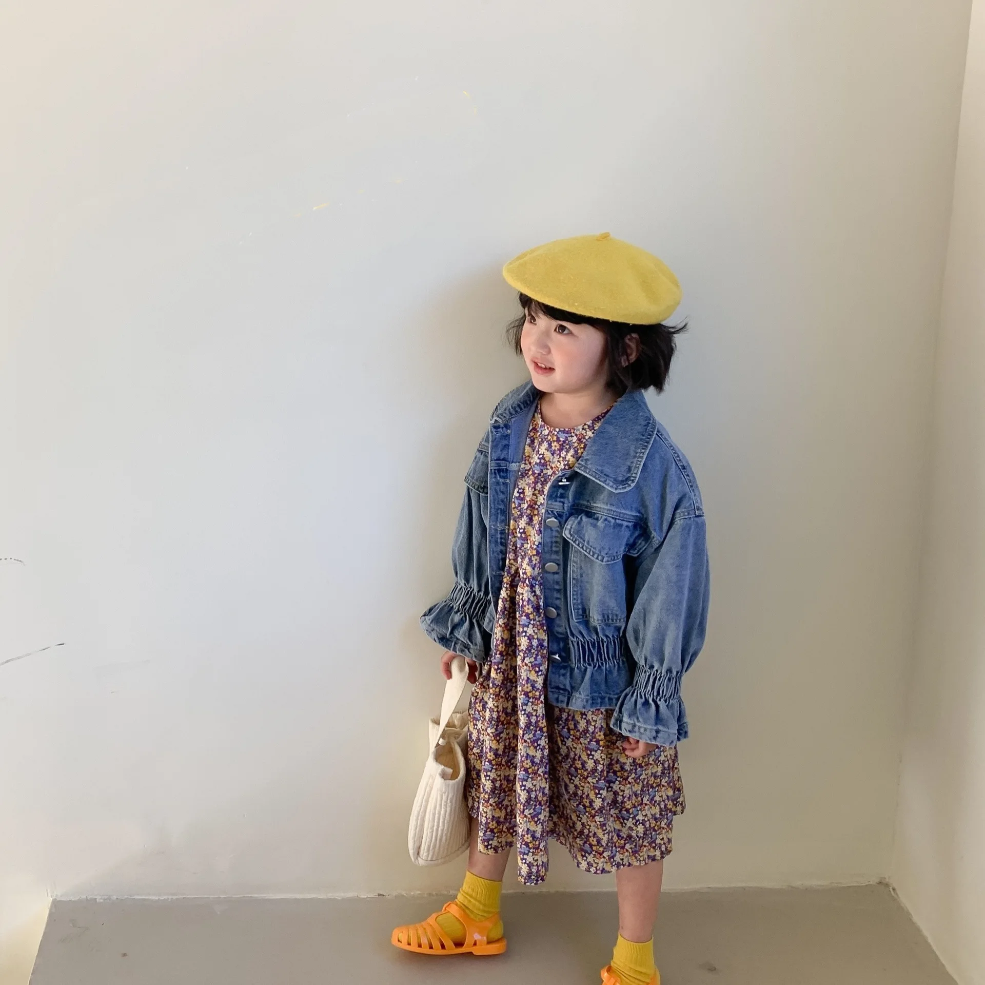 

Retro Jean Spring Autumn Coat Girls Kids Outerwear Teenage Top Children Clothes Costume Evening Party High Quality