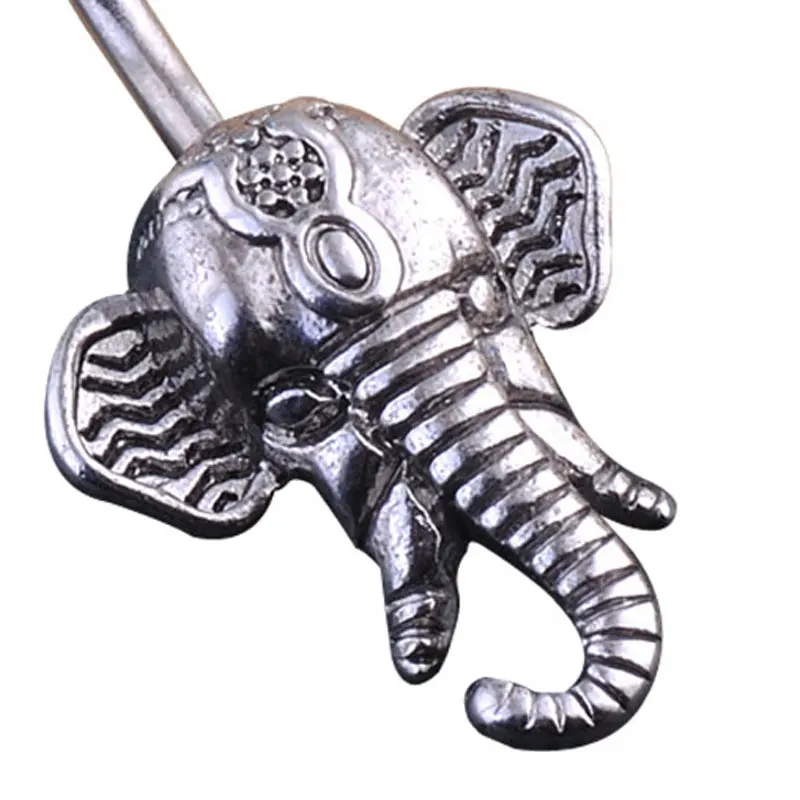 Новая мода Слон Дизайн пупка кольца Стальные пирсинг ювелирные изделия для тела