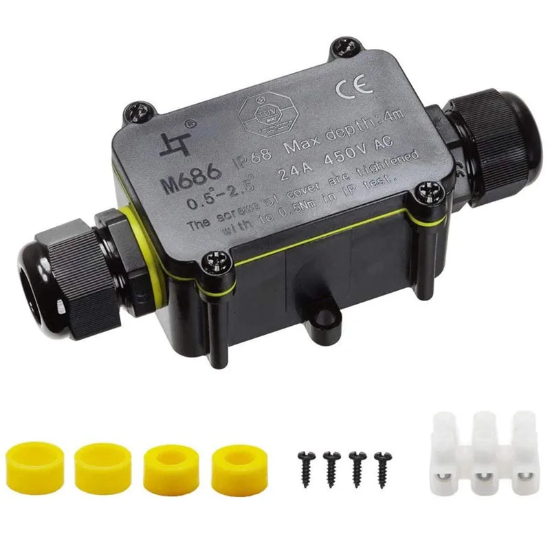 2-полосная Водонепроницаемый запечатанную коробку размеры: 4-8 мм 6-11 огнестойкий