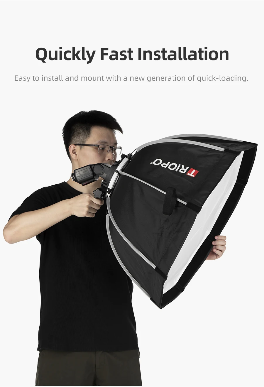 Triopo KS55 55 см Speedlite портативный софтбокс в виде ВОСЬМИУГОЛЬНОГО зонта с сотовой сеткой наружная вспышка Мягкая коробка для Canon Nikon Godox