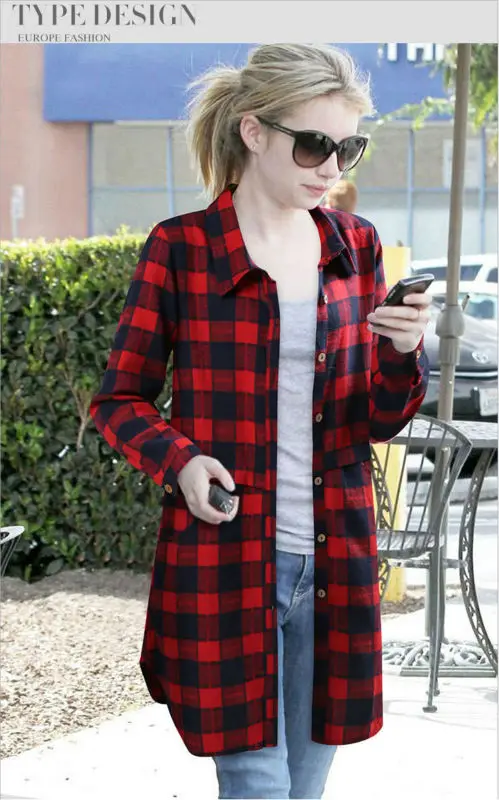 

Женская рубашка с длинным рукавом, большого размера