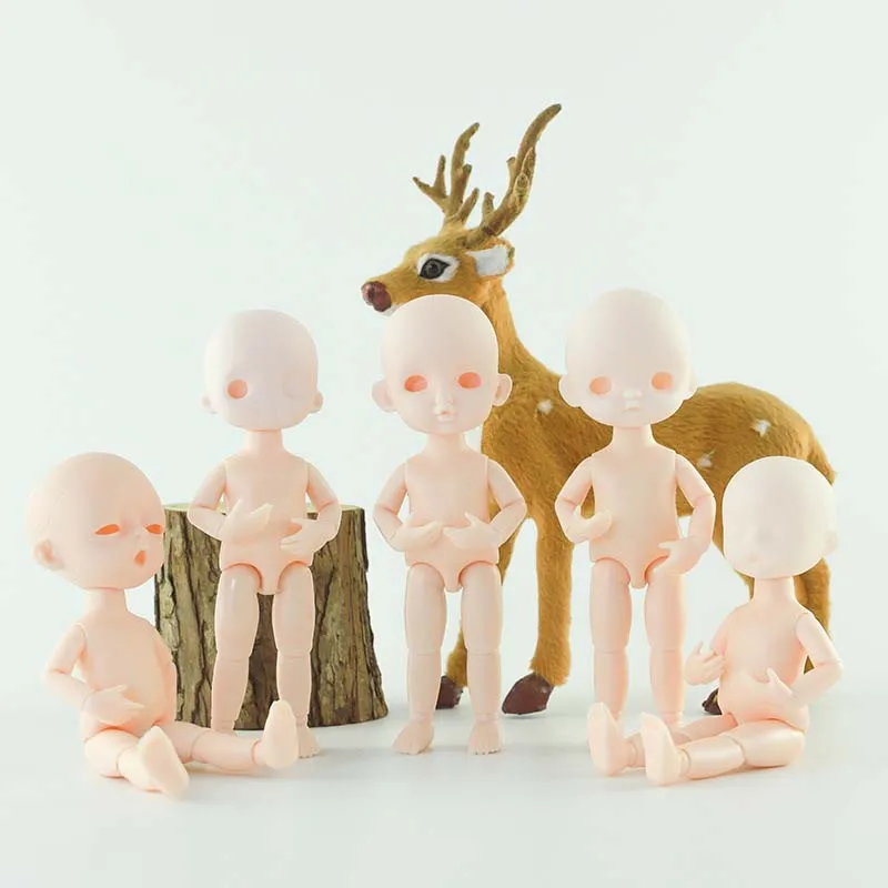 16cm BJD Doll 13 Moveable Jointed 1/8 OB11 Dolls With Smile Mini Naked Nude Body Baby Fashion Dolls For Girls Gift Toy