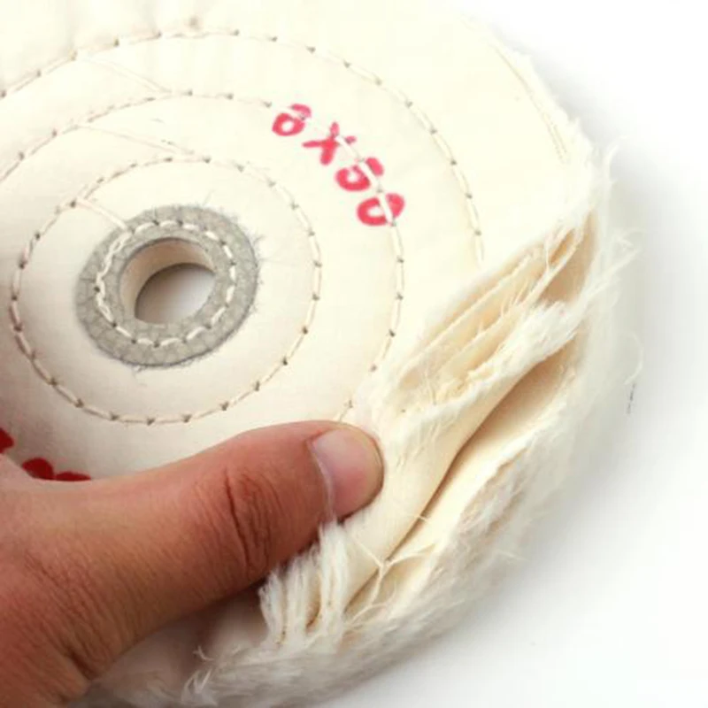 

1*Polishing Wheel 6'' Cloth Buffing Aluminum Products Polish Grinder White Pads
