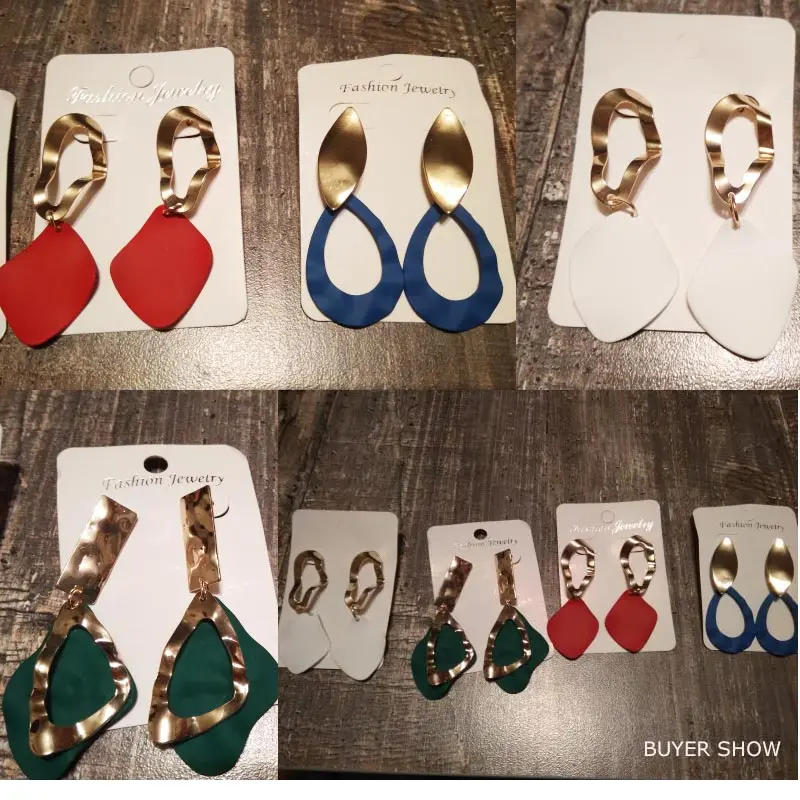 

Red Earrings for Women Vintage Big Statement Long Dangle Earrings Wedding Bridal Boho Trendy Earrings Fashion Jewelry 2021