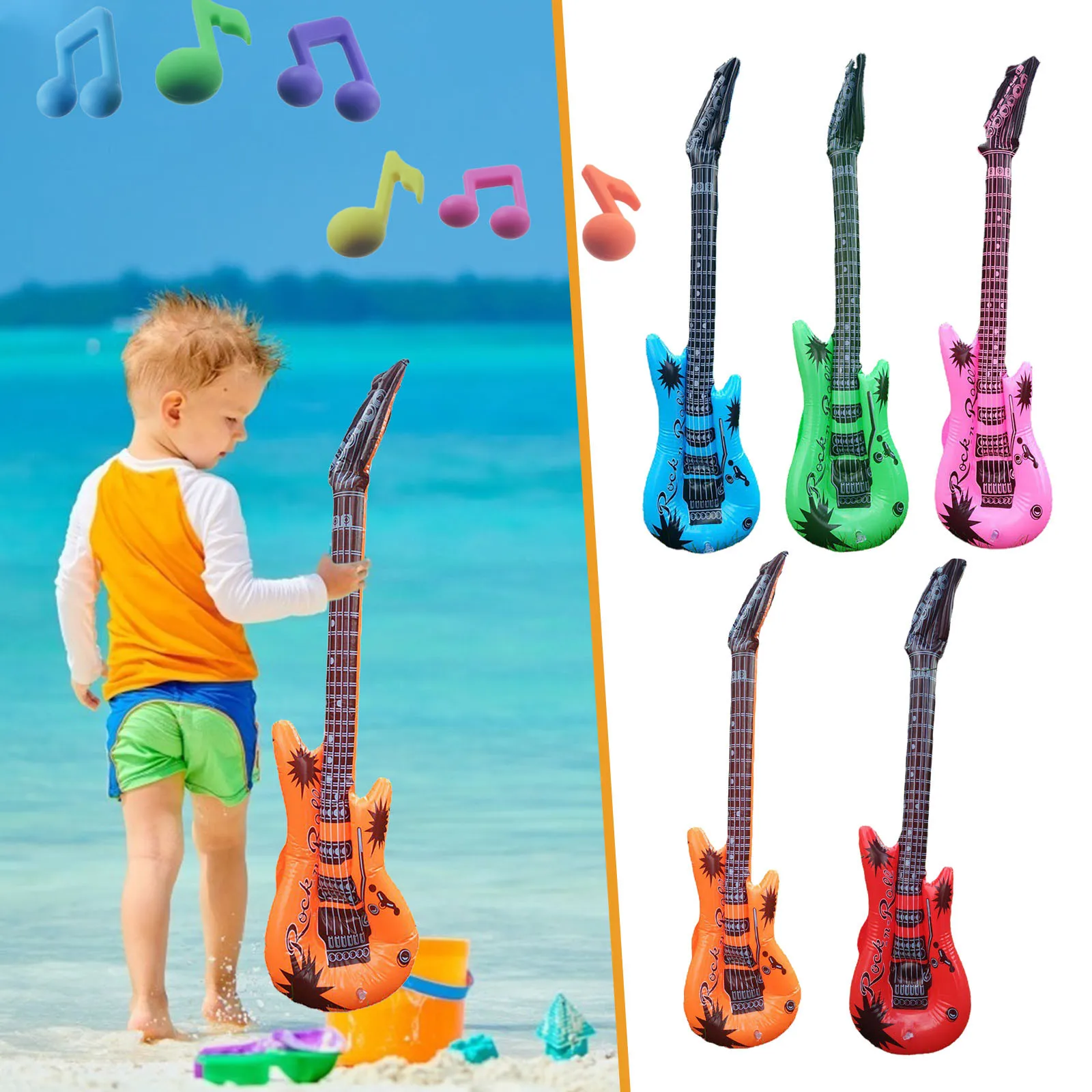 

Large Inflatable Blow Up Air Guitar Kids Toy Fancy Dress Party