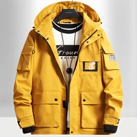 spring autumn men windbreaker jackets hooded coats man waterproof outwear softshell jacket clothing plus size 6xl 7xl 8xl