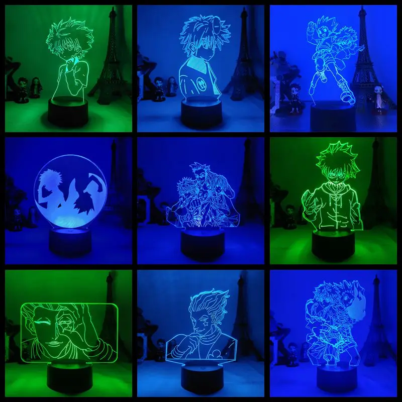 

3d Night Anime Lamp Hunter X Hunter for Kids Child Bedroom Decor Night light Dropshipping Manga Gift Hunter X Hunter Night Light