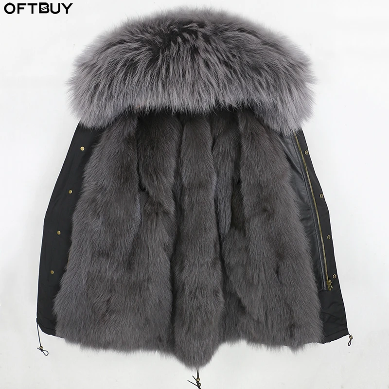 Женская водоотталкивающая куртка OFTBUY, с натуральным мехом енота и лисы на воротнике и капюшоне, длинная зимняя парка со съемной подкладкой
