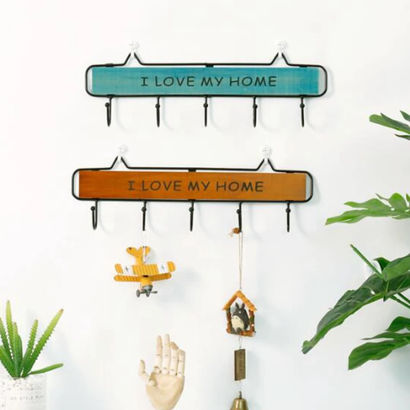 1 шт. милый настенный держатель для ключей с рисунком 3 крючка цепочка хранения