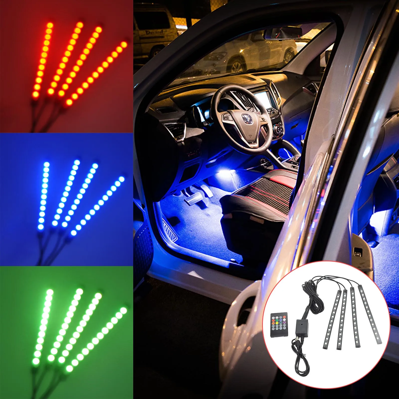 Светодиодная RGB лента для салона Hyundai Tucson i20 i30 ix35 kona i40 santa fe|Декоративная лампа| |