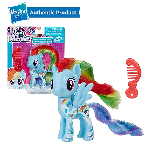 RAINBOW DASH FurReal Friends, My Little Pony с рисунком из мультфильма «Мой Маленький Пони» друзей 3-дюймовая пленка маленькие пони всех цветов радуги; платье Lunamoon редкость Сумерки ПВХ экшн статуэтки коллекционные куклы - Цвет: RAINBOW DASH