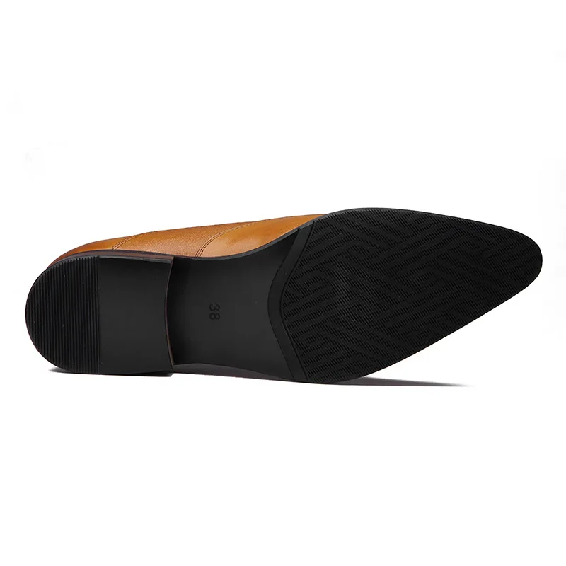 

QYFCIOUFU 2019 New Luxury Brogue Shoes Men Genuine Leather Pointed Toe Lace-up Dress Shoes Men Formal Fashion Office Shoes