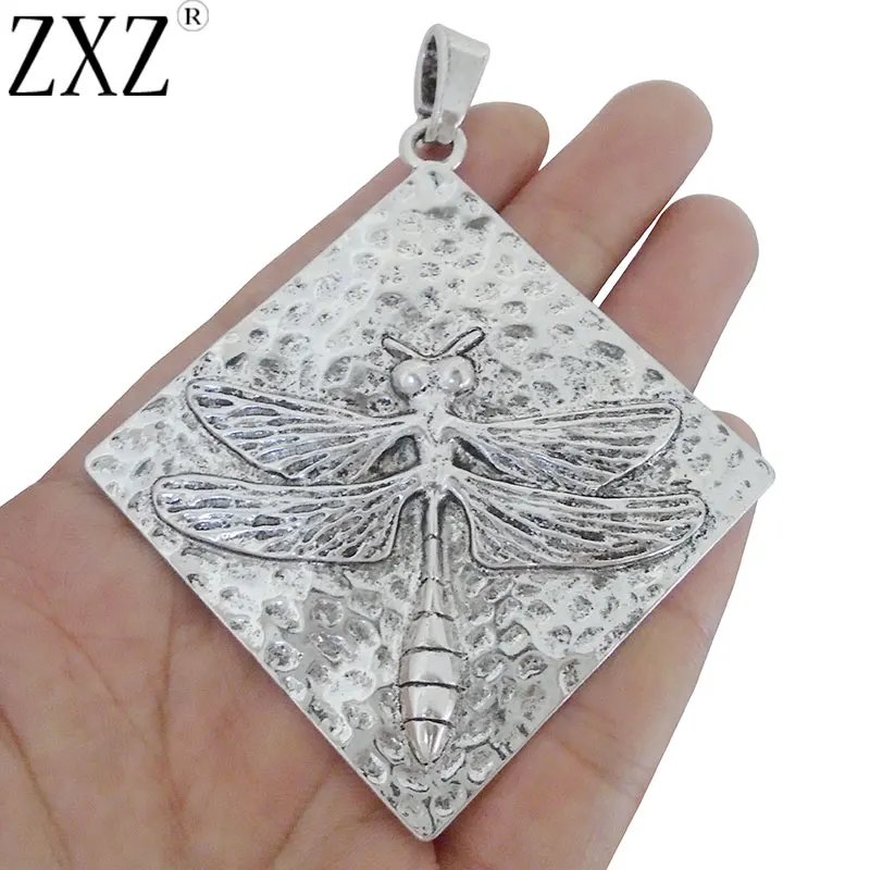 ZXZ 2 шт. большие ударные Подвески с кулоном стрекозы для ожерелья фурнитура