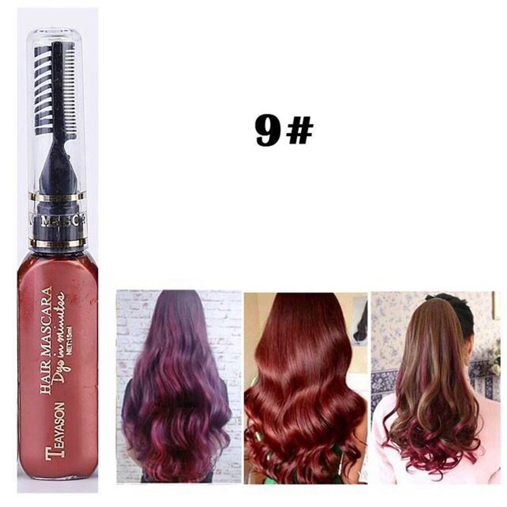 wine red Женский цвет волос 13 цветов краска для волос Временная DIY крем для волос - Цвет: wine red