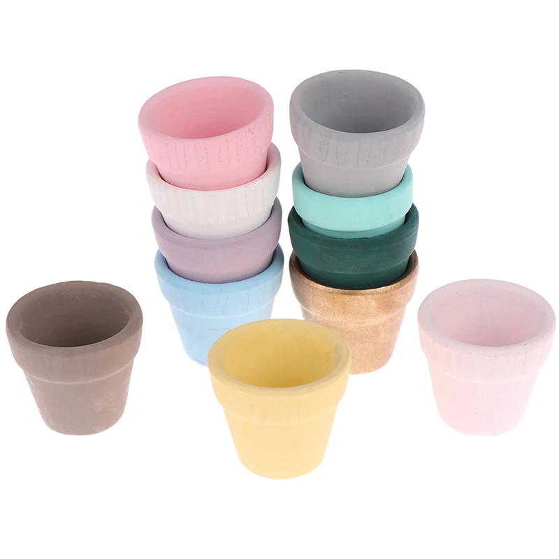 

Мини-цветочный горшок из красной глины, имитация мебели, цветочный горшок для украшения кукольного домика, Миниатюрные аксессуары для куко...