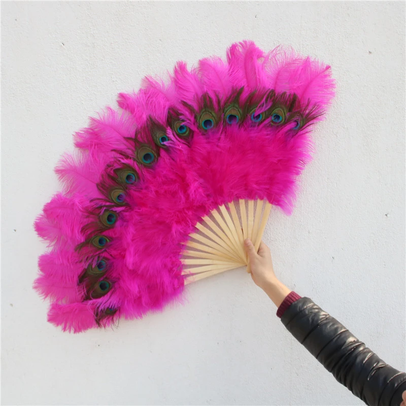 1 шт./лот высококачественные черные страусиные перья веер праздник вечерние дьба