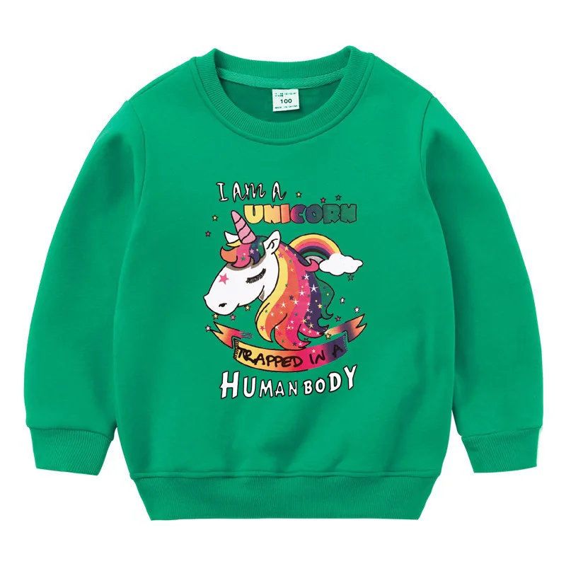 

Girls sweatshirt autumn and winter new 100% cotton children's clothes silver velvet fabric children's sweater plus velvet shirt