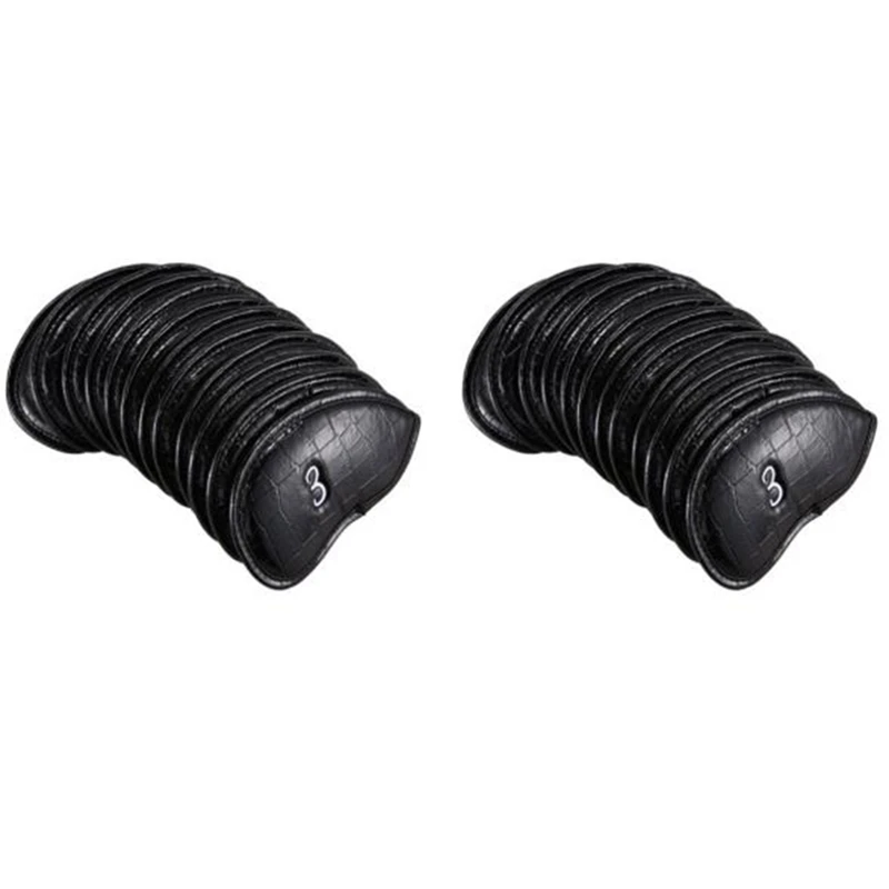 

24Pcs PU Golf Club Cap Exquisite Protector Iron Head Cover Set Sports Accessories