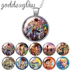 Круглая стеклянная подвеска Вуди, Базз, светильник из Диснея История игрушек, кабошон с серебряным покрытиемхрустальный кулон, ожерелье, ювелирные изделия, подарок