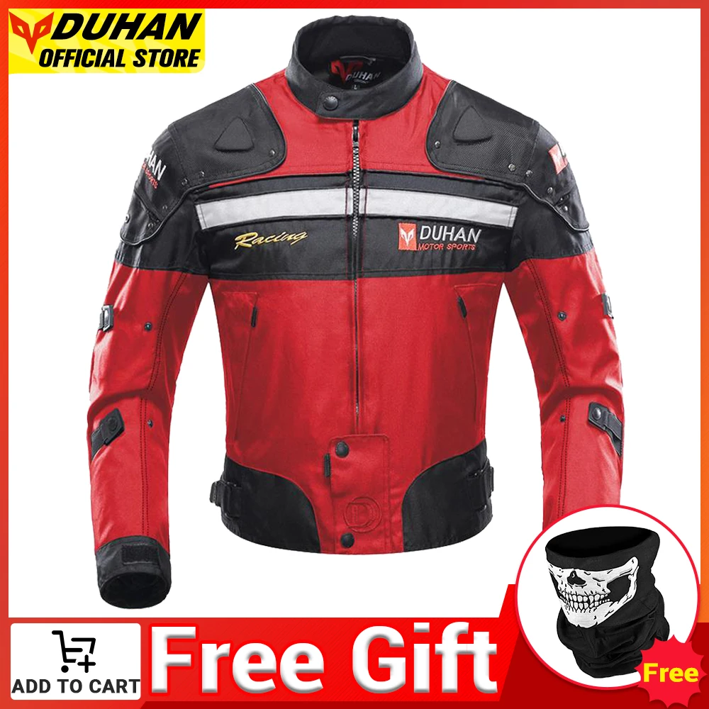 

DUHAN Motorcycle Jacket Waterproof Winter Moto Cycling Jacket Windproof Jaqueta Motoqueiro Body Protector Keep Warm Remove Liner