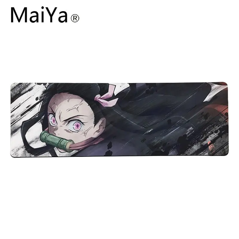 Maiya Demon Slayer Kimetsu no Yaiba натуральный резиновый игровой коврик для мыши Настольный коврик большой коврик для мыши клавиатуры коврик