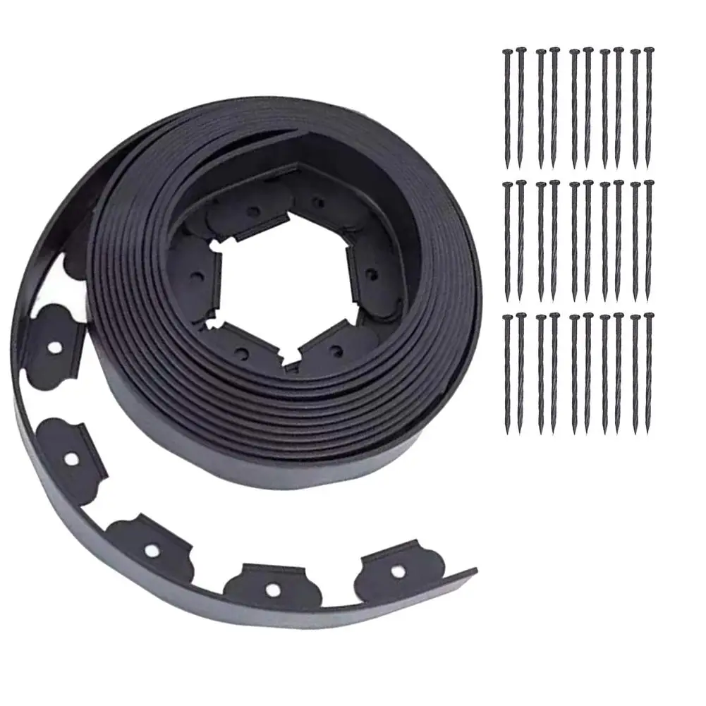 

Garden Edging Border Landscape Garden Edging Kit No-Dig 32ft Length With Spikes For Yard Flower Beds Tree Rings Green Durable