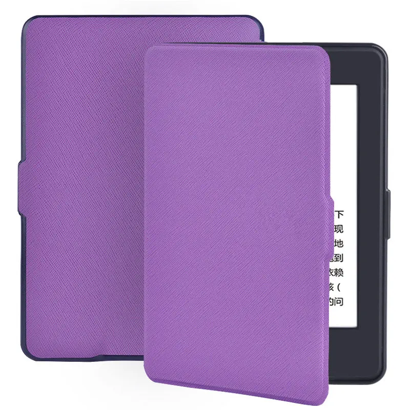 Purple Тонкий Модный чехол для Amazon Kindle Paperwhite 1 2 3 из искусственной кожи Ультратонкий чехол для планшета Smart для Kindle Paperwhite 6' электронная книга - Цвет: Purple