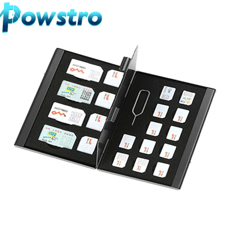 Защитный чехол для коробка хранения карт памяти 21 в 1 из алюминиевого сплава