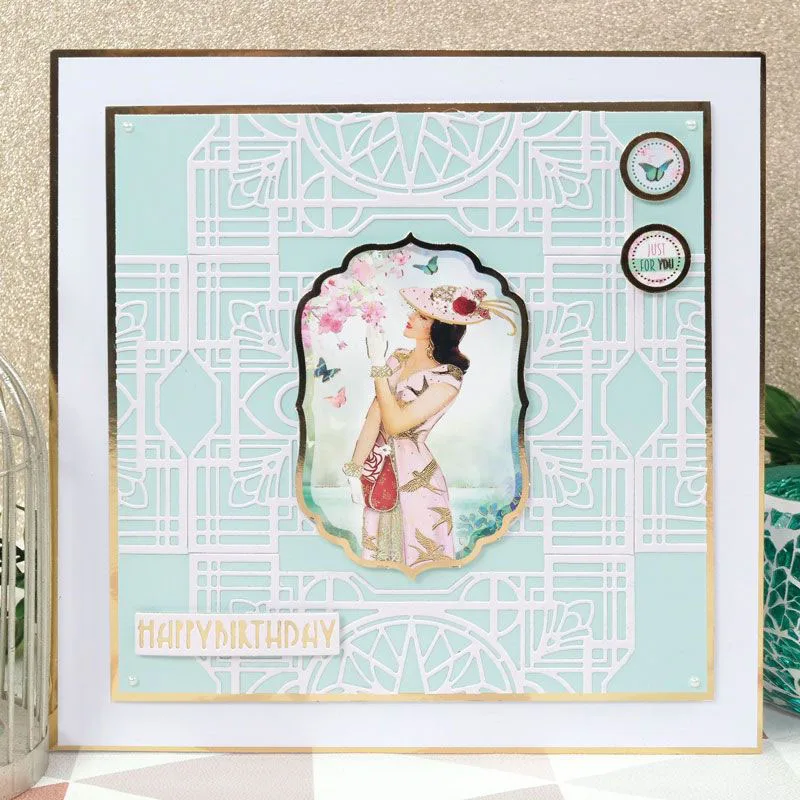 Винтажный волшебный фон Рамка металлический трафарет для изготовления декора