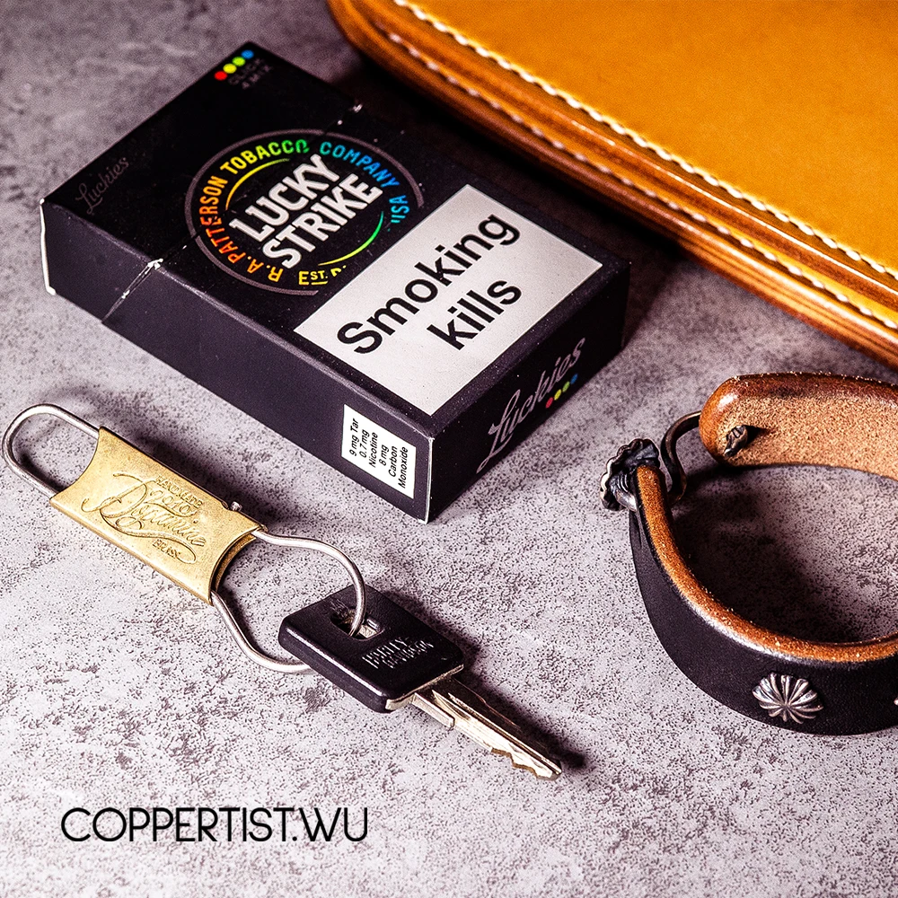 Coppertist. Wu, винтажный латунный брелок ручной работы, дизайн, брелок, Ретро стиль, крючок, модный брелок, брелок, подвеска