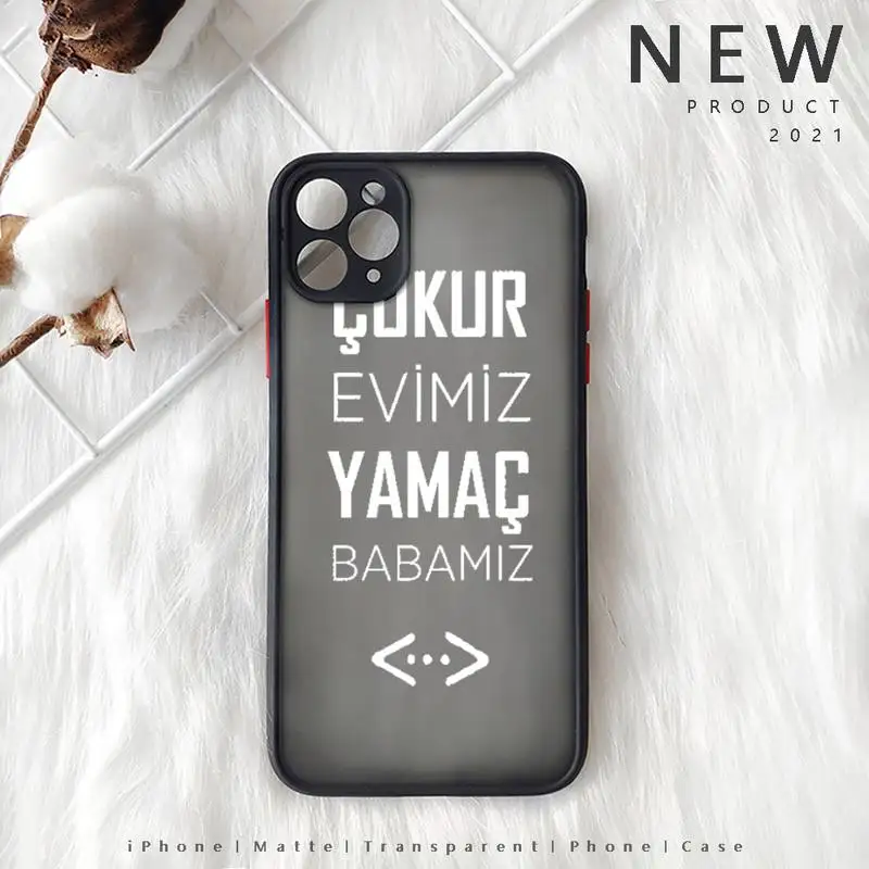 

Turkish TV Series Cukur cartoon Phone Case Matte Transparent for iphone 11 12 pro mini XS XR X max 7 8 plus TPU Mobile bags