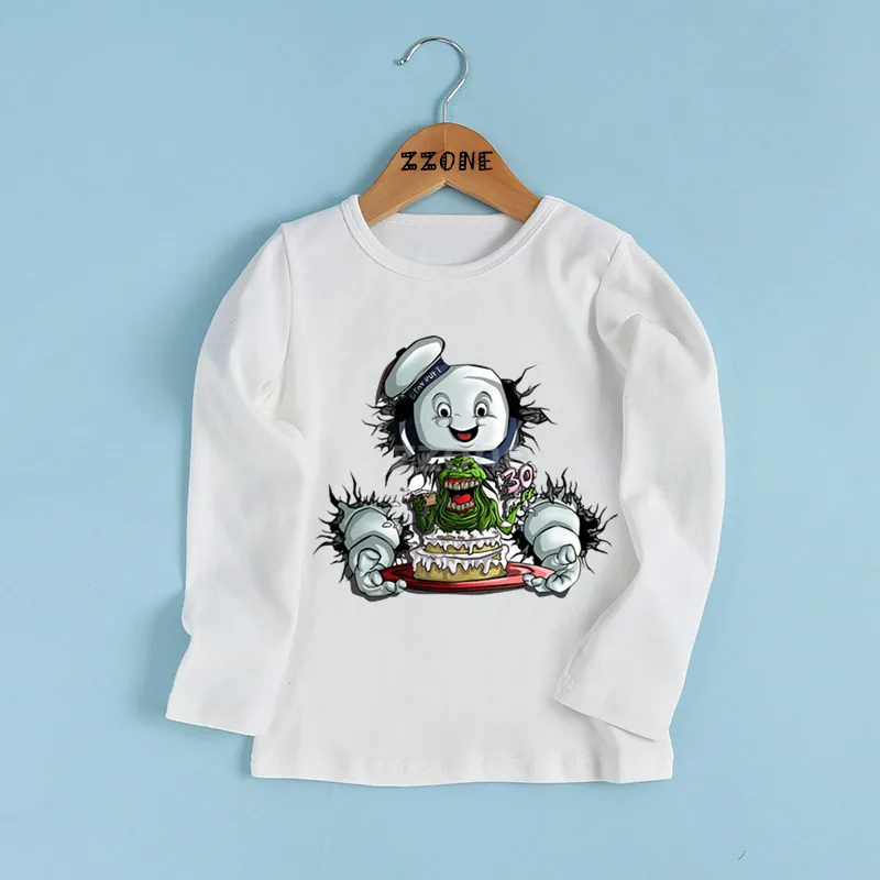 Футболка для мальчиков и девочек с логотипом старой школы принтом охотников за