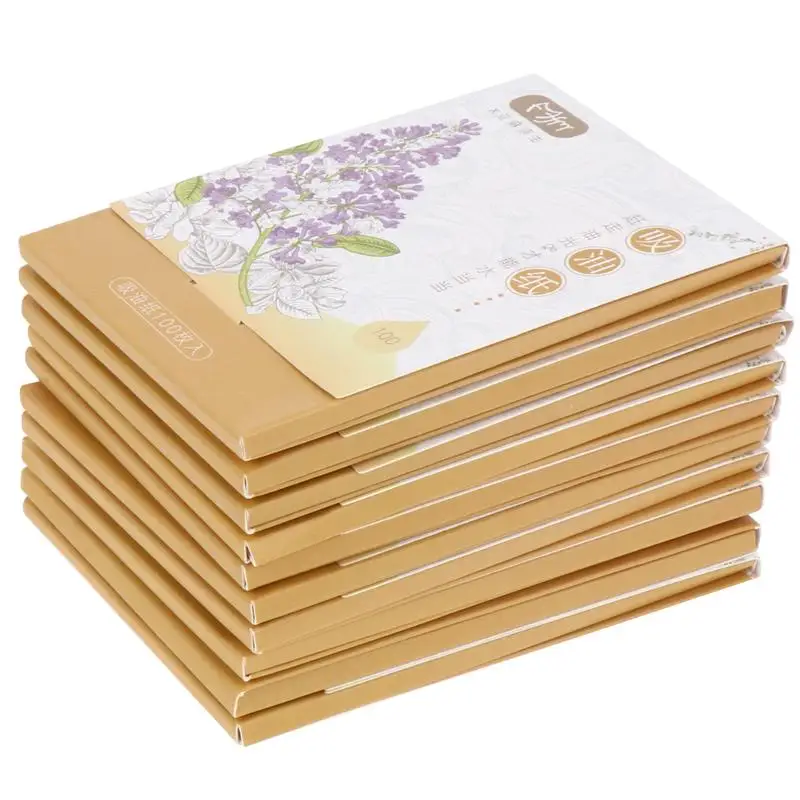 10 Boxes Disposable Facial Tissue Facial Oil Absorbing Paper Towel Skin Care Facial Oil Blotting Paper Absorbing Paper Sheet