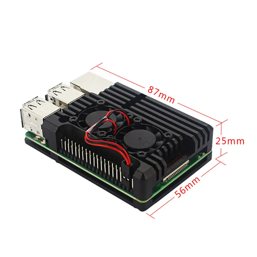 Металлический чехол для последней модели Raspberry Pi 4 Model B LPDDR4 2G/4G четырехъядерный