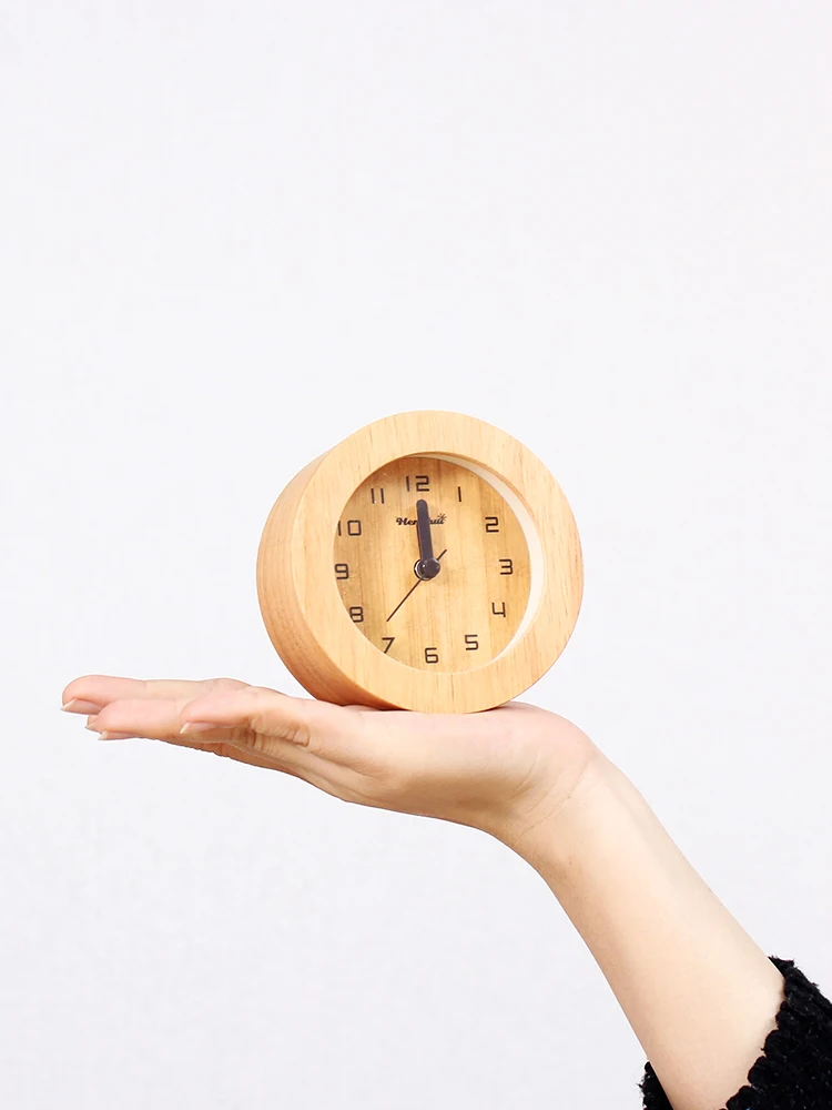 Современные деревянные часы будильник для детской комнаты креативные простые
