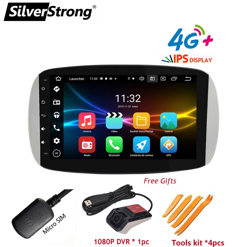 9 дюймов IPS 4G интернет Android10 GPS автомобильное радио для Mercedes Smart 453 fortwo forfour 2015-2018 Navi