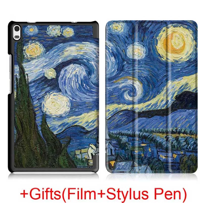 XK Slim Magnetic Folding Case Cover for Lenovo Tab4 tab 4 8 plus tb-8704X TB-8704F/N Tablet Protective Cover+Film+Stylus Pen - Цвет: XK