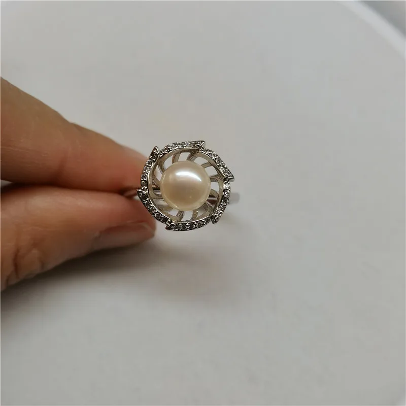 

New Trendy Ring Mountings Base Findings Mount Component Jewelry Settings Parts for Pearls Stones Crystal Agate Coral Jade