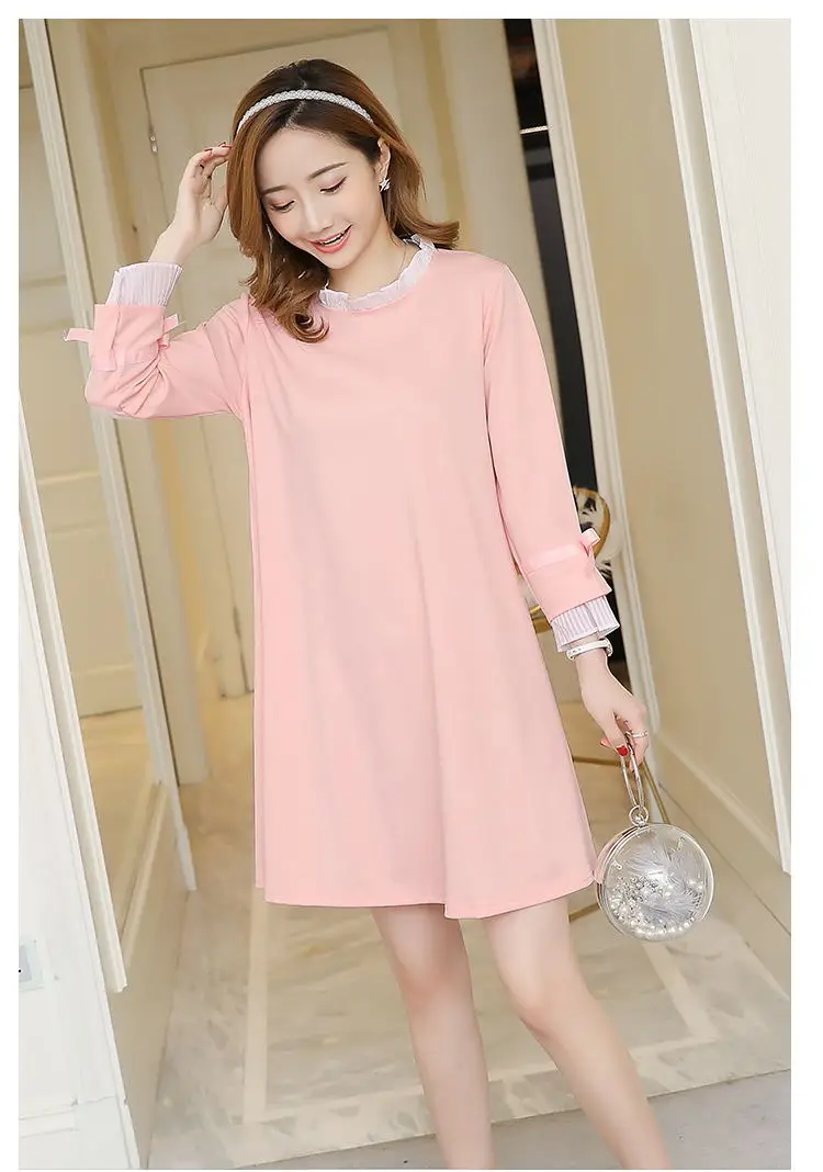 Платье для беременных Новинка Осень-зима 2019 повседневные свободные модные