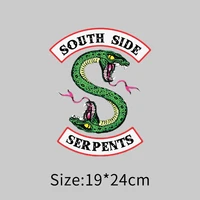 south side iron on transfers patches for clothing vinyl thermo stickers applique diy green snake thermotransfer clothes stripes