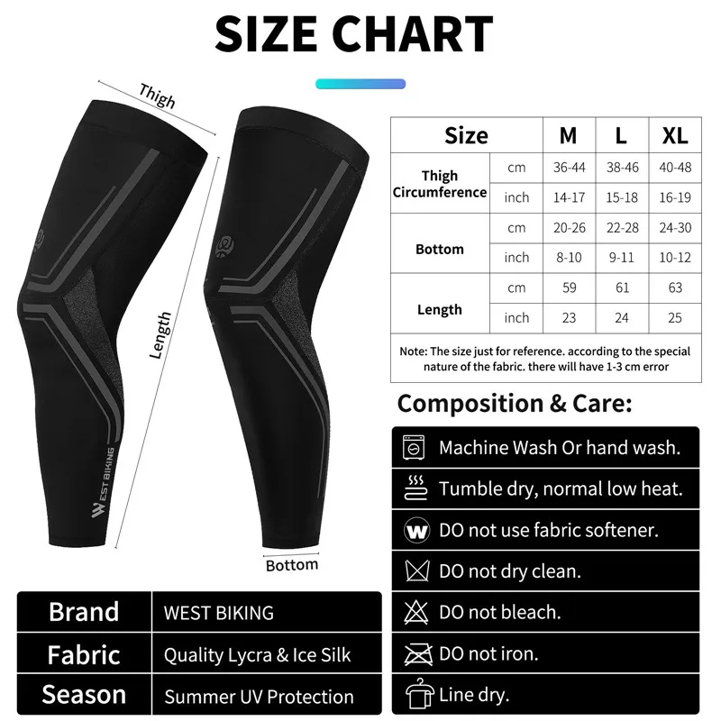 

Breathable Leg Warmers Compression Sleeve Anti-UV Sport Leggings Cycling Running Basketball Racing Men Women Arm Leg Warmers