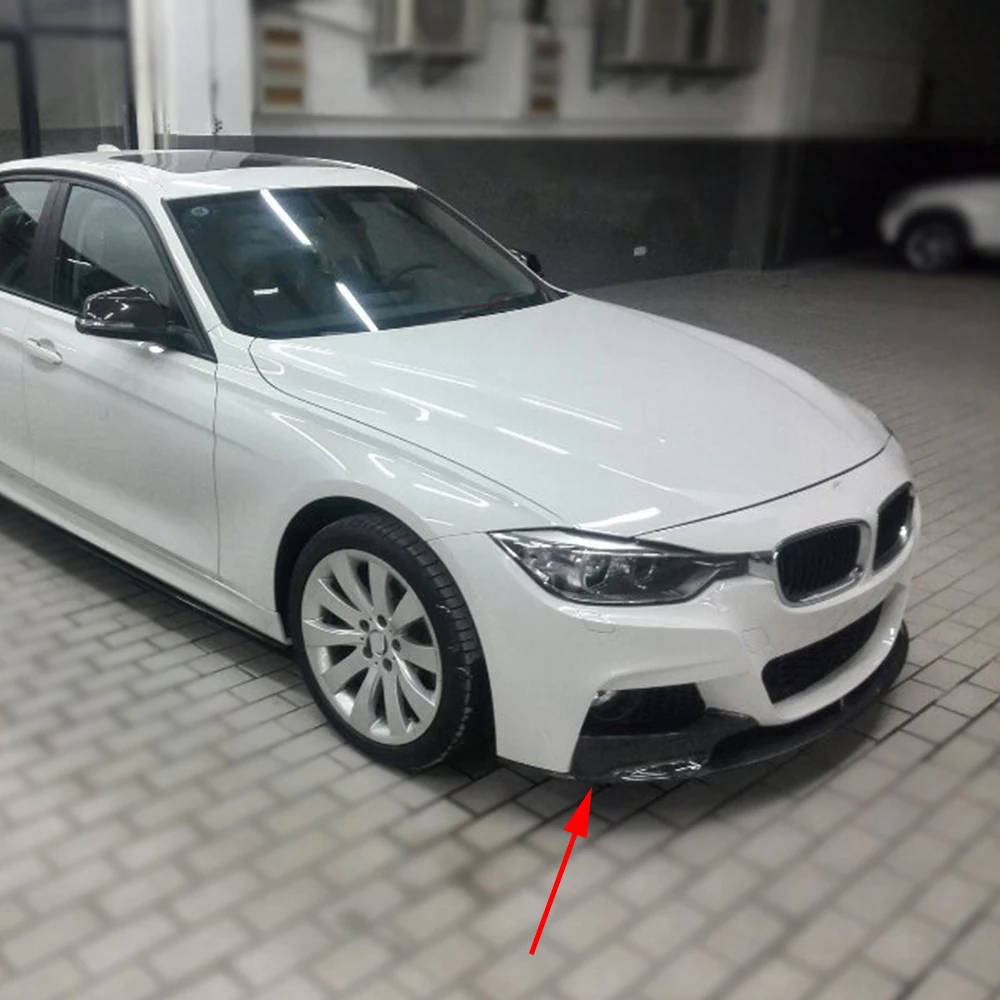 Передний бампер ABS Carbon Look разветвители для губ спойлер BMW 3 серии F30 F31 F35 M Sport 2012 - 2018