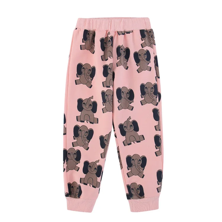 elephant pants Комплект одежды для детей; коллекция года; сезон осень-зима; свитер для мальчиков и девочек; штаны; детский хлопковый топ с изображением животных; футболка; леггинсы; детская одежда - Цвет: elephant pants